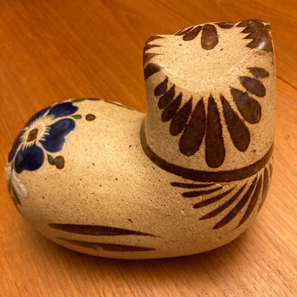 Vintage Tonala Pottery Handpainted Cat - Picture 6 of 7